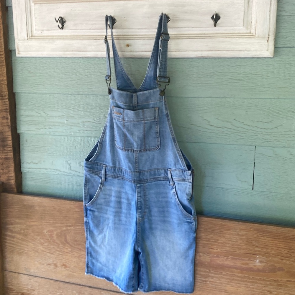 Gap denim overall shorts small